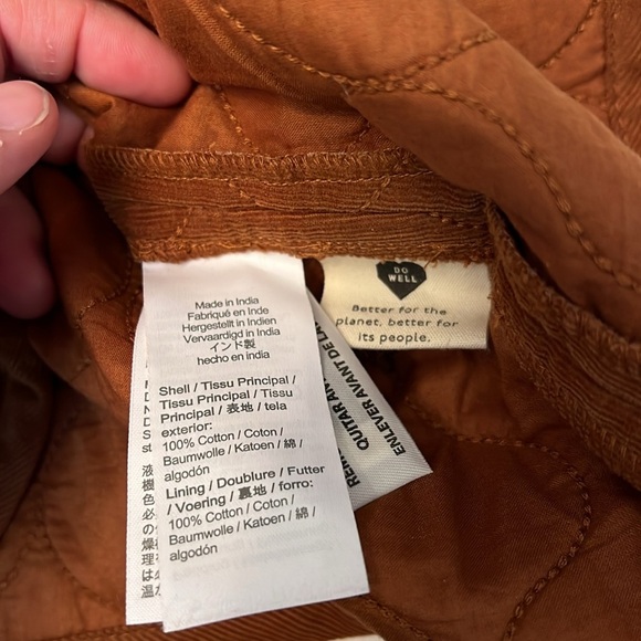 MADEWELL BROWN QUILTED COTTON  MINI SKIRT 10 - Picture 15 of 16